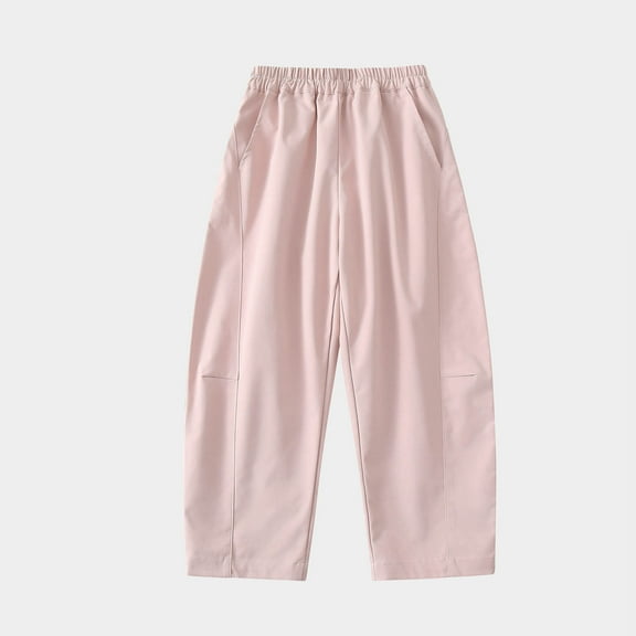 Thetops Little Boys 5-6T Pink Pants - Elastic Waist, Polyester, Loose Fit, Durable, Machine Washable Casual Everyday Wear