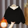 thumbnail image 1 of Thetops Little Boys Warm Fleece Lined Hoodie - 5T Black, Cozy Winter Toddler Sweatshirt Soft Polyester for Cold Weather Play & School, 1 of 4