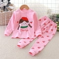 thumbnail image 1 of Thetops Little Girls Cotton Outfit Set 5T Pink - Cute Cartoon Cherry Print, 2-Piece Top & Pants, Soft Hypoallergenic for Daily Wear & Sleepwear, 1 of 4