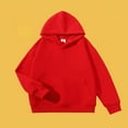 thumbnail image 1 of Thetops Little Girls Hoodie 5-6T Red, 100% Cotton - Soft Durable with Kangaroo Pocket, Relaxed Fit for School & Daily Wear, 1 of 3