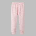 thumbnail image 1 of Thetops Tod-dler Pink Striped Pants - 4T, 100% Cotton Soft Breathable Elastic Waist Cuffed Ankles, Durable Comfortable for School Home Casual Outings, 1 of 4