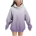 thumbnail image 1 of Thetops Toddler 4T Hoodie - White Ombré, Oversized with Kangaroo Pocket, Stretchy, Machine Washable, Comfy Casual Kids Wear, 1 of 9