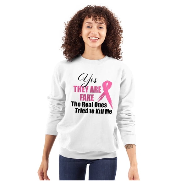 They Are Fake Real Ones Tried Kill Me Women Plus Size Crewneck Sweatshirt Brisco Brands 2X