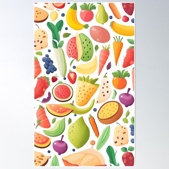 They Are Fond Of Fruit Poster Wall Art, Modern Wall Decor For Living Room Bedroom, 8x12 UNFRAMED
