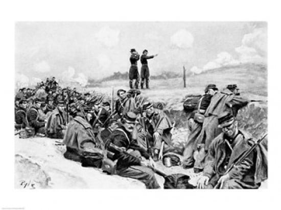 They Awaited the Order to Charge Canvas Art - Howard Pyle (36 x 24)