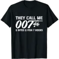 thumbnail image 1 of They Call Me 007 - Fishing Lover Fisherman Angler Angling T-Shirt, 1 of 2