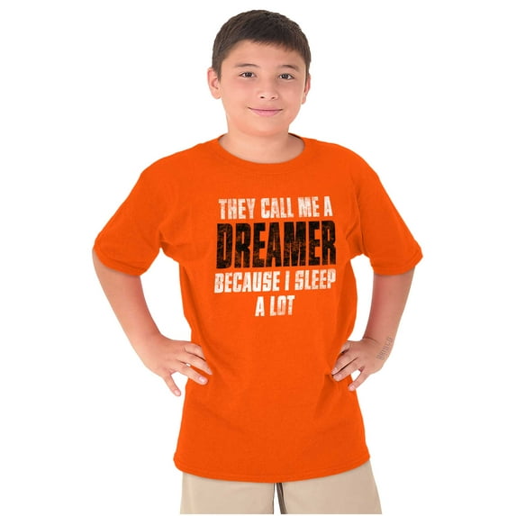 They Call Me A Dreamer Sleep A Lot Crewneck T Shirts Boy Girl Teen Brisco Brands L
