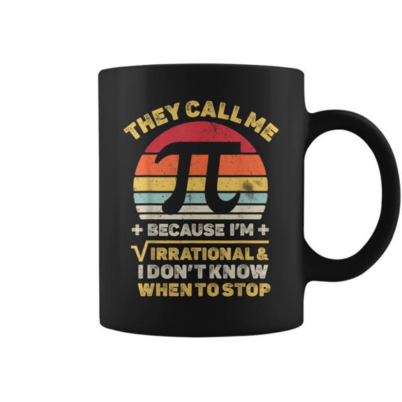 They Call Me Pi Because Im Irrational Math Geek Retro Coffee Mugs