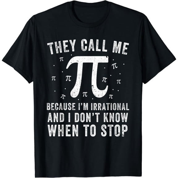 They Call Me Pi Symbol Pi Day Cute Funny Groovy T-Shirt