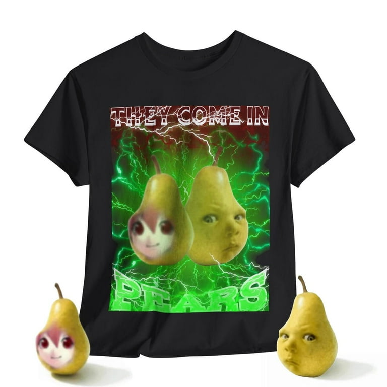 They Come in PEARS, Teto Pear and Baby Pear Shirt,Black Color,Size