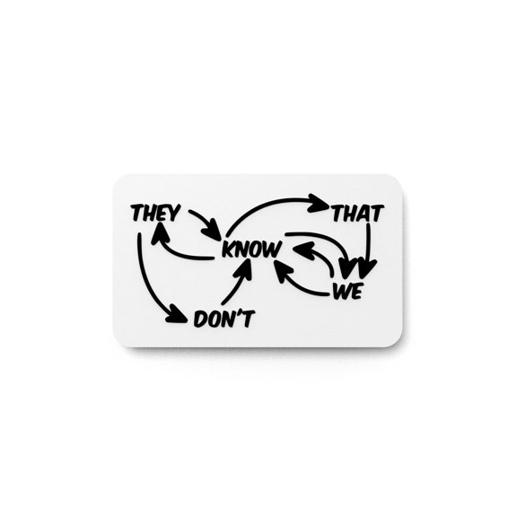 They Dont Know | Funny Sign for Home or Office