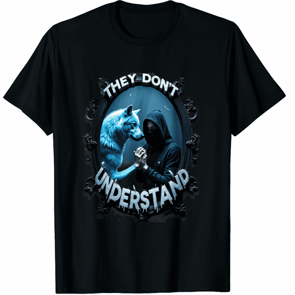 They Don't Understand Alpha Wolf Funny Emo Corny Weird T-Shirt for Men Women