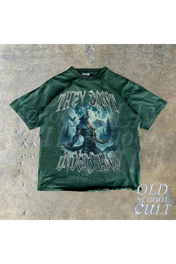 They Dont Understand Wolf Howling Meme Vintage Graphic Shirt, Retro Alpha Wolf 90s Style, Rap Style Shirt, Wolf Emo Meme Shirts,Funny Shirt