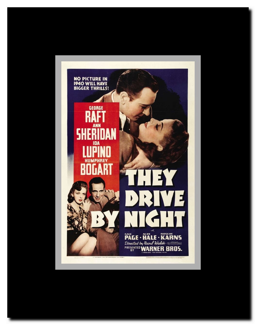 They Drive by Night Framed Movie Poster