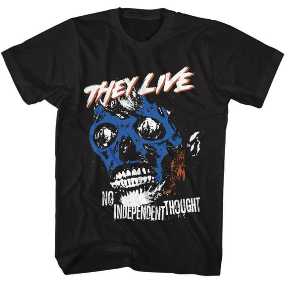 They Live No Independent Thought Black Adult T-Shirt