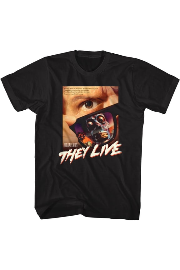 They Live Poster Black Adult T-Shirt Xl
