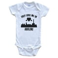 thumbnail image 1 of They Love Me in Abilene Texas Hearts Skyline Baby Bodysuit, 0-3 months white, 1 of 4
