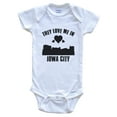thumbnail image 1 of They Love Me in Iowa City Iowa Hearts Skyline Baby Bodysuit, 0-3 months white, 1 of 4