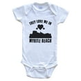 thumbnail image 1 of They Love Me in Myrtle Beach South Carolina Hearts Skyline Baby Bodysuit, 0-3 months white, 1 of 4