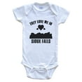 thumbnail image 1 of They Love Me in Sioux Falls South Dakota Hearts Skyline Baby Bodysuit, 3-6 months white, 1 of 4