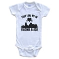 thumbnail image 1 of They Love Me in Virginia Beach Virginia Hearts Skyline Baby Bodysuit, 0-3 months white, 1 of 4