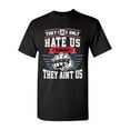 thumbnail image 1 of They Only Hate Us Cause They Aint Us New England Football DT Adult T-Shirt Tee, 1 of 2