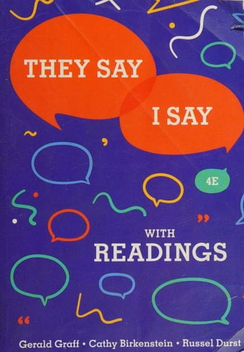 Pre-Owned They Say / I Say: The Moves That Matter in Academic Writing with Readings, by Gerald Graff, (Paperback), Textbooks, English deal from Walmart