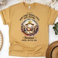 thumbnail image 1 of They Shall Call His Name Immanuel T-Shirt – Isaiah 7:14 Nativity Scene, Gold, Size 2XL, 1 of 6