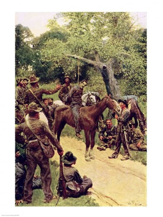 They Talked It Over - With Me Sitting on the Horse Canvas Art - Howard Pyle (18 x 24)