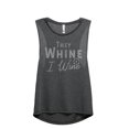 thumbnail image 1 of They Whine I Wine Women's Fashion Sleeveless Muscle Workout Yoga Tank Top Charcoal Grey Medium, 1 of 3