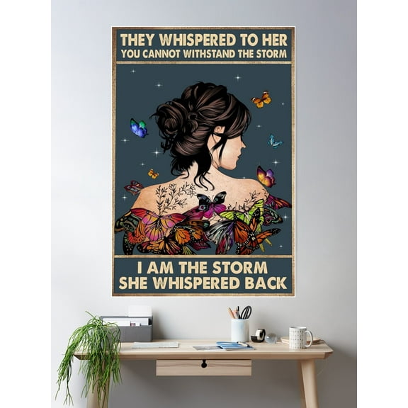 They Whispered To Her Poster Wall Art, Modern Wall Decor For Living Room Bedroom, 8x12 UNFRAMED