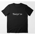 thumbnail image 1 of They're There graphic Print Tee T-Shirt Funny Tops Round-neck short-sleeved Comfortable and well-fitting Black S-5XL, 1 of 5