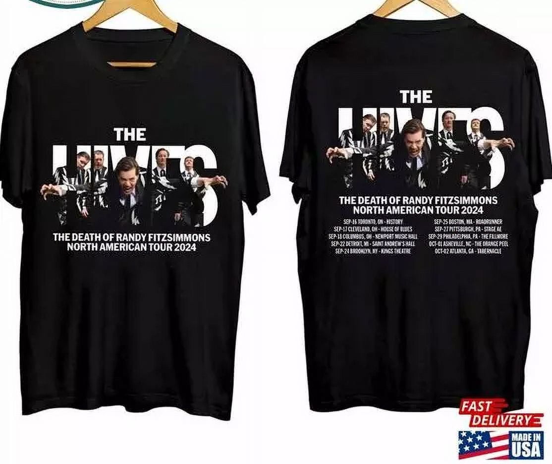 Thhe Hives Death Of Randy Fitzsimmons 2024 Tour Shirt Band Fan
