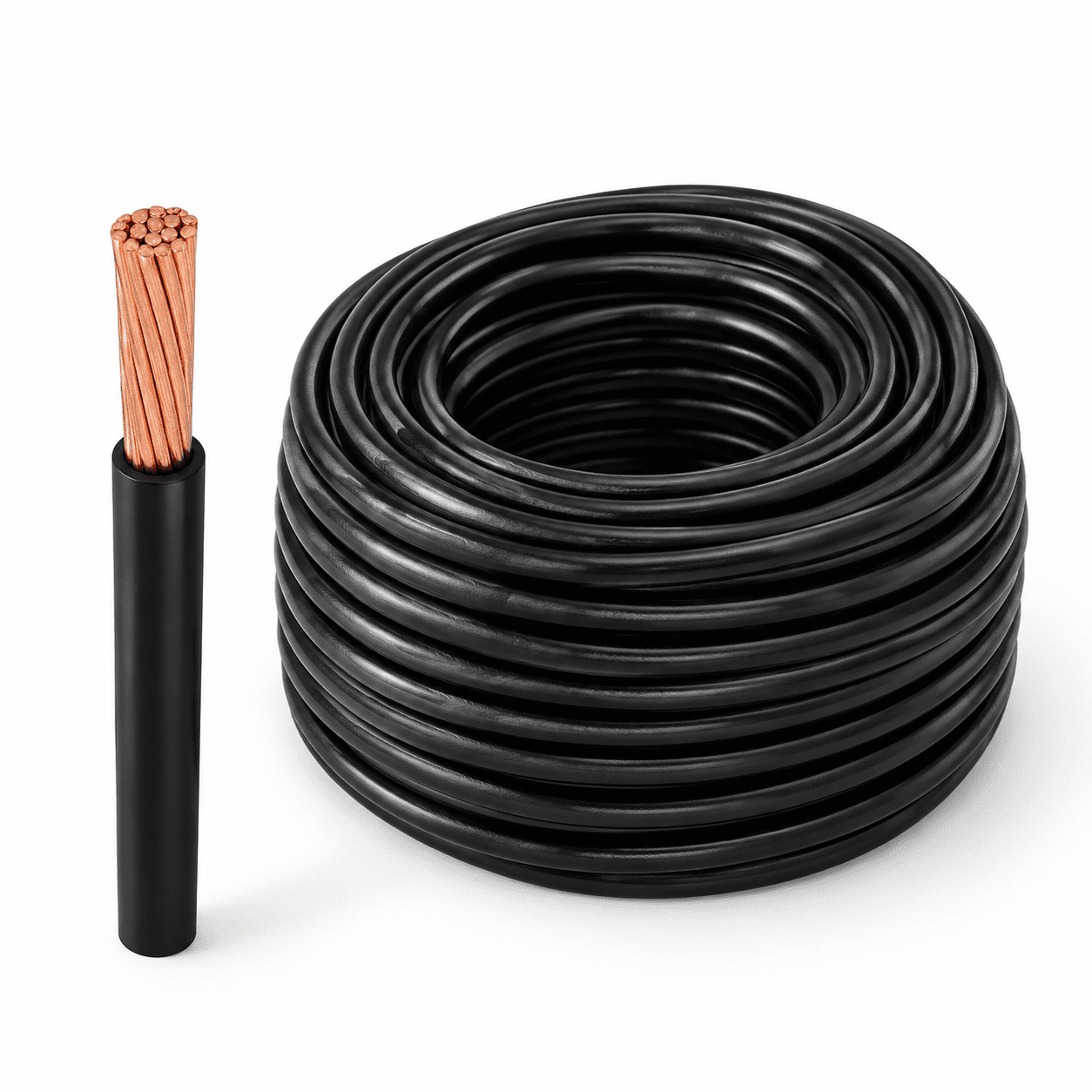 Thhn Wire 3 Gauge 25 Ft Stranded Copper Black - Walmart.com