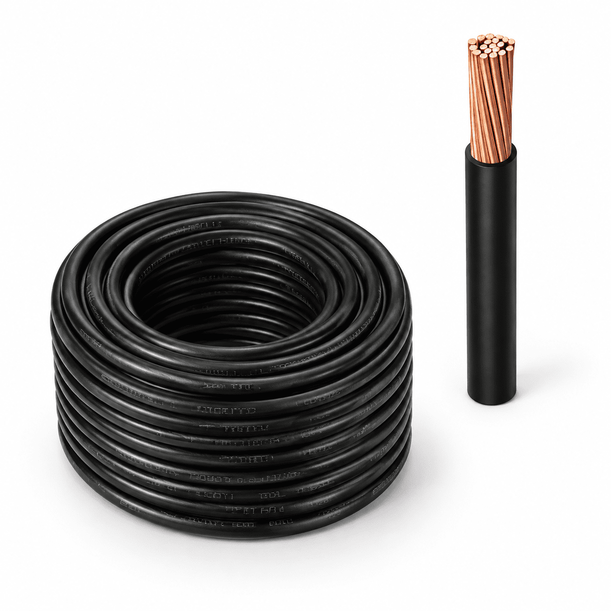 Thhn Wire 4 Gauge 10 Ft Stranded Copper Black - Walmart.com