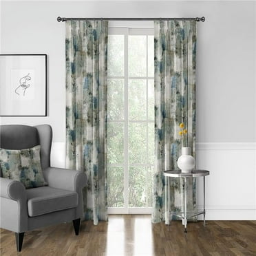Thiago Linen Pinch Pleat Drapery Panel, Dark Denim Blue - 20 x 84 in. - Pack of 2