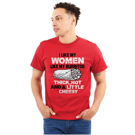 Thicc Hot Burrito Funny Taco Tuesday Men's Graphic T Shirt Tees Brisco Brands X