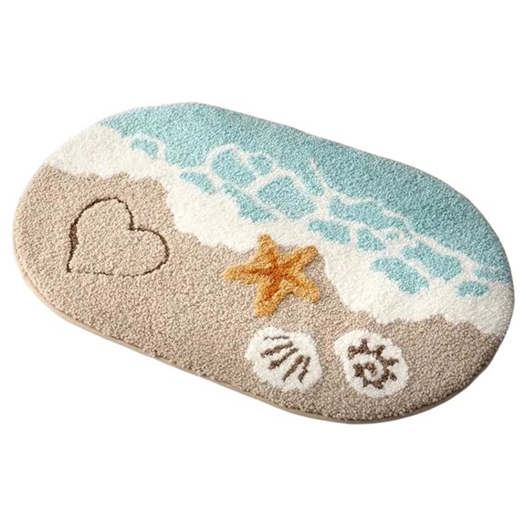 Thick Absorbent Bath Rug Nonslip Carpet Soft Faux Cashmere for Bedroom Bathtub