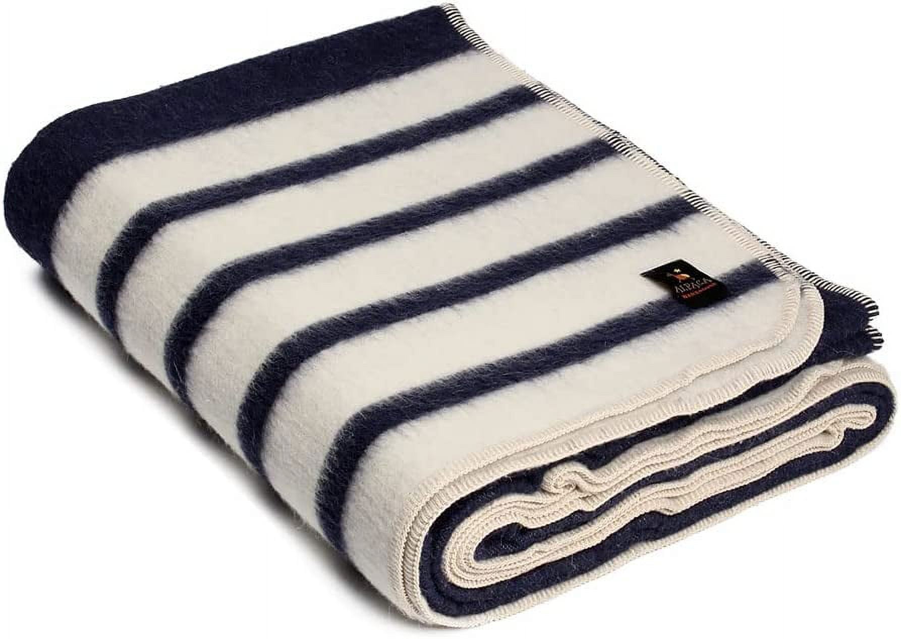 Thick Alpaca Wool Blanket Heavyweight Alpaca Wool Blanket for Camping