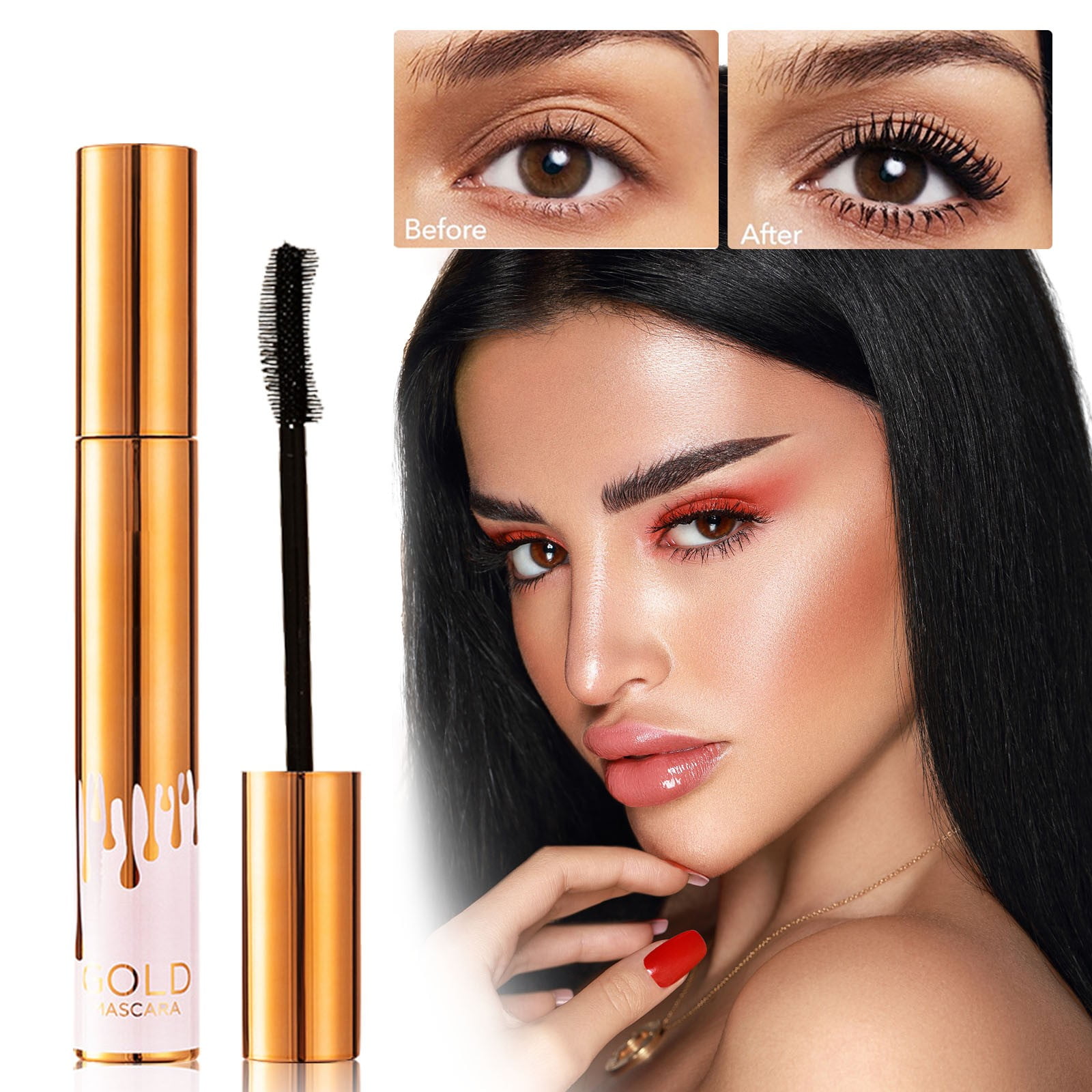 Thick And Curly Mascara Waterproof Non Makeup Quick Drying Eyelash Long Lasting Non Deforming