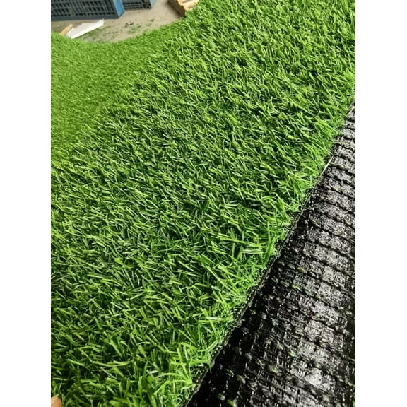 Thick Artificial Grass 3FT x 32FT, Indoor Outdoor Faux Grass Rug with Drainage Holes, 0.78 Inch Pile Height Synthetic Garden Grass Lawn Rug Soft Astroturf Mat for Pets