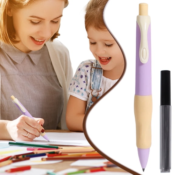 Thick Automatic Pencil With Leads, Purple