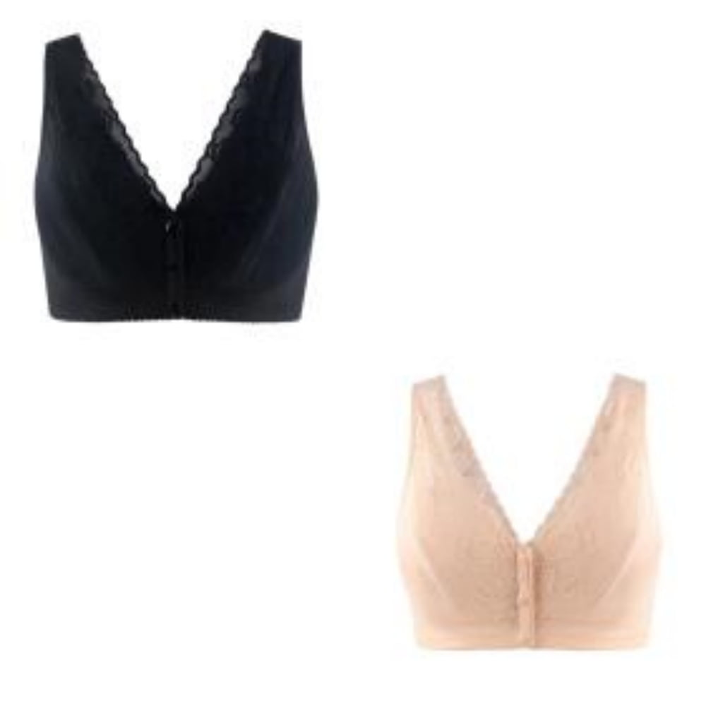Thick Band Bra—Womens Bras Push Up—Back Smoothing Bras for Women—One Smooth Wireless Bra