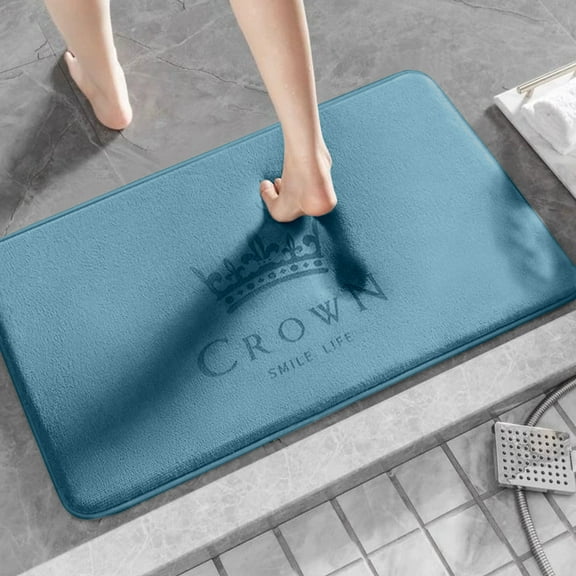 Thick Bathroom Rugs Mat,Bath Mats for Bathroom Non Slip,Memory Cotton Bath Mat,Absorbent Quick Dry Rubber Backing Non Slip Washable Bathroom Floor Mats,Shower Rug for in Front Of Bathtub Shower Room