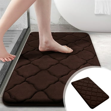 Thick Bathroom Rugs Mat,Bath Mats for Bathroom Non Slip,Memory Foam Bath Mat Rug,Ultra Soft Non Slip and Absorbent Bathroom Rug,Machine Wash Thick Bath Rug Carpet for Bathroom Floor Tub and Shower