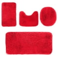 thumbnail image 1 of Plush Bathroom Rugs Sets 4 Pieces Bath Mat Set,Plush Bath Rugs for Bathroom,Soft Cozy Shaggy Durable Thick Fleece Bathroom Mats,Non-Slip Plush Bath Carpet for Bathroom Floor,Tub,and Shower, 1 of 9