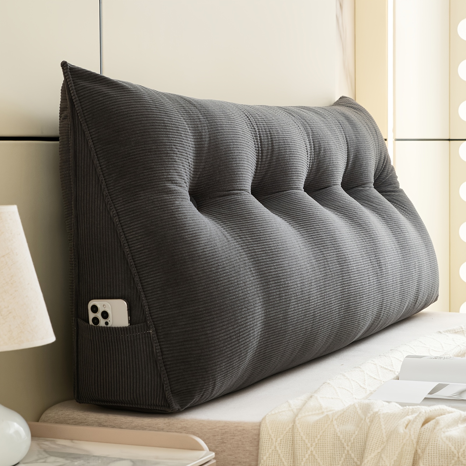 [Thick Bed Wedge] Thick Triangular Bed Wedge Pillow | Large Bolster ...
