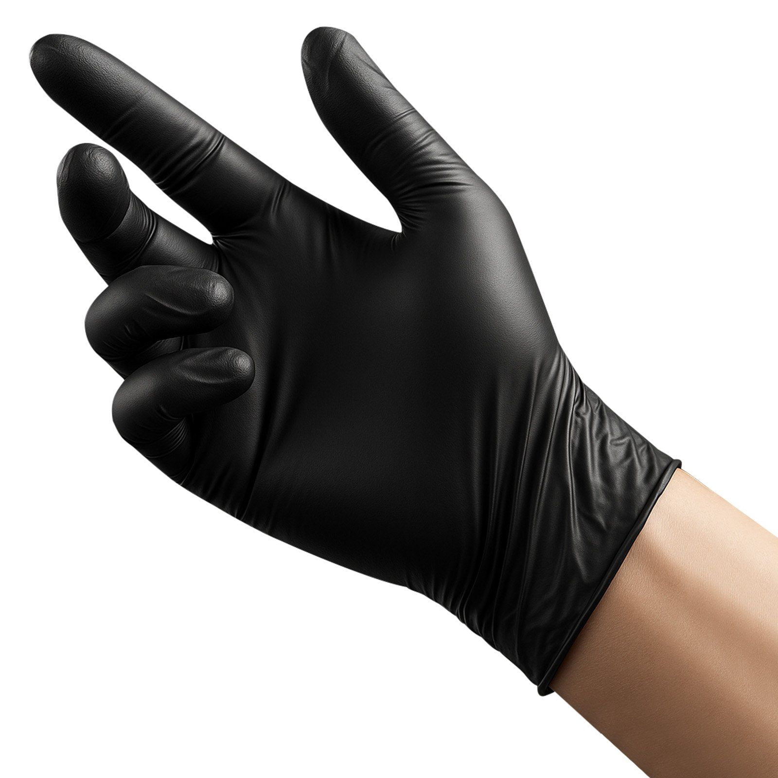Thick Black Nitrile Gloves – 4.5 Mil, 100 Gloves per Box, Powder & Latex-Free, Size M – Heavy-Duty Protection