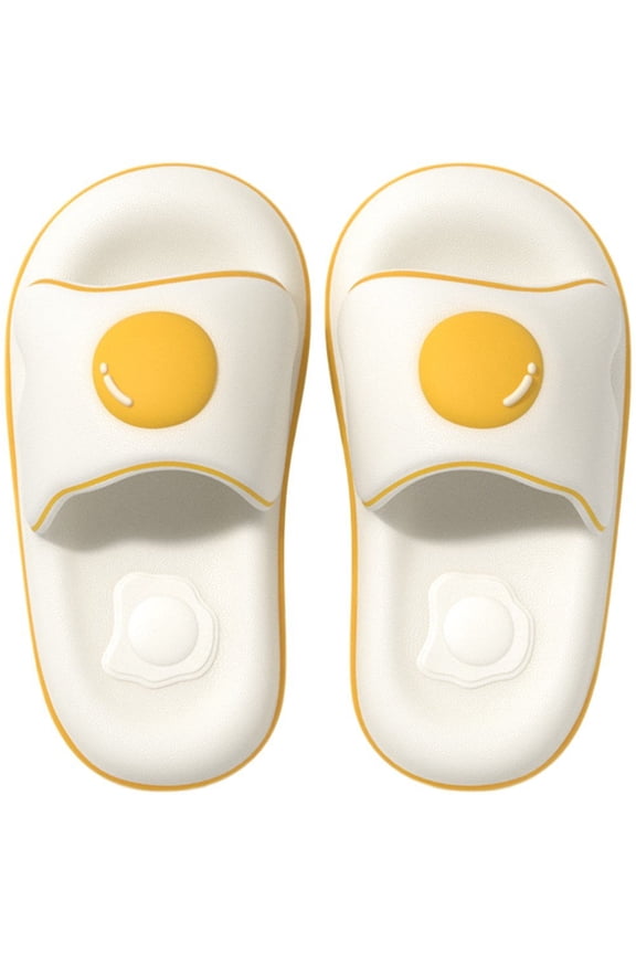 Thick Bottom Cute Egg Slippers For Women Men Home Floor Shoes EVA Couples Indoor Beach Slides Summer Platform Sandals