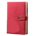thumbnail image 1 of Thick Business Notebook A5 Buckle Sheepskin Notepad(Deer Head Design) PU Leather Notepad,Diary Gift, 1 of 5